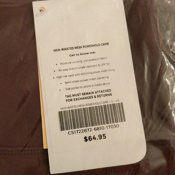 Fabletics Mila Pocket Capri, Burgundy - Picture 7 of 7